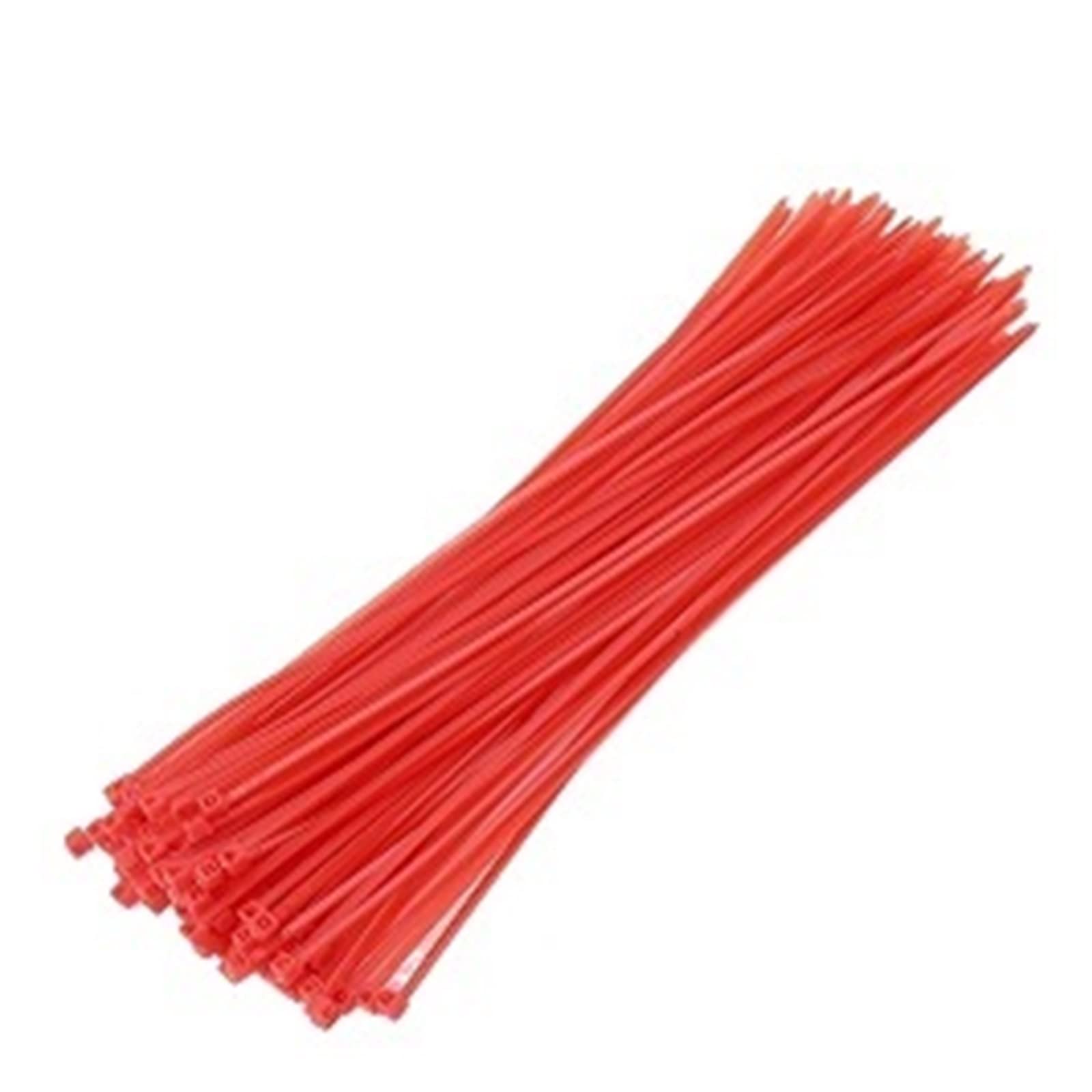 SePkus Fascette in Nylon autobloccanti da 100 Pezzi 3/4x100/150/200 Fascette in plastica per Fascette fermacavi (Colore: Blu Cielo, Dimensioni: 3x150mm) (Rosso 4x150mm)