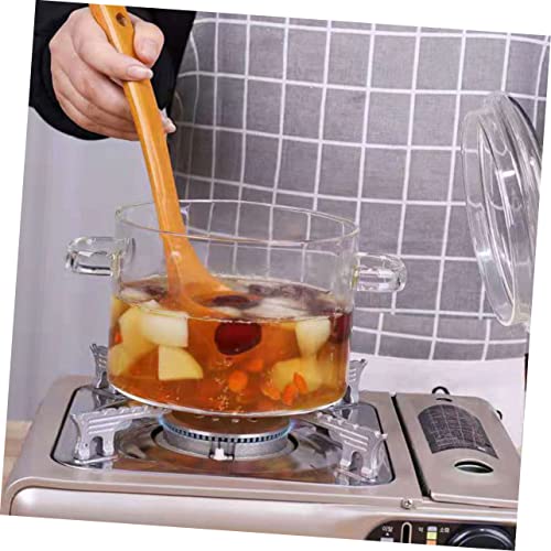 HOLIDYOYO Claro pote de vidro panela prática tigela de macarrão instantâneo frigideira antiaderente