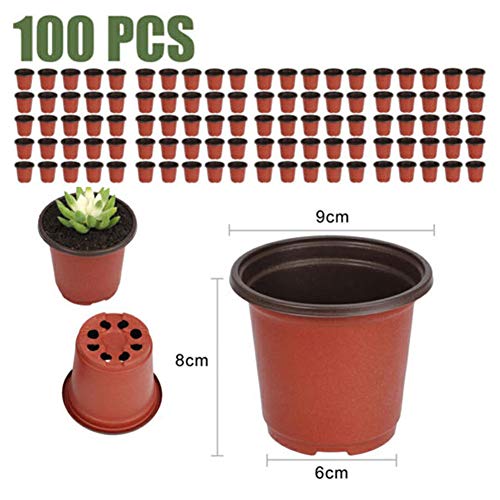 Ozgkee 100 Pcs Flower Pot, Plastic Flower Pot - Image 4