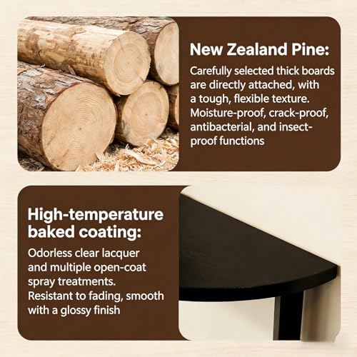 Mesa de sofá de madera con cantos romos estructura estable antideslizamiento 5