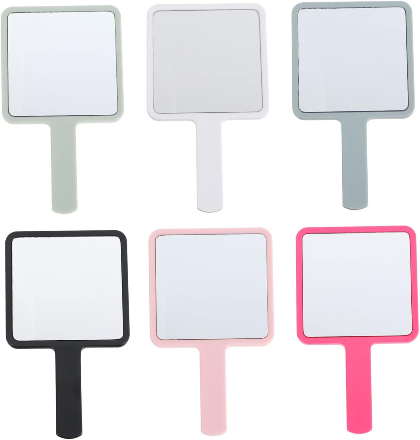 SAFIGLE 6Pcs Handheld Makeup Mirror Compact Travel Mirrors for Bathroom Bedroom and Outdoor Use Elegant Design