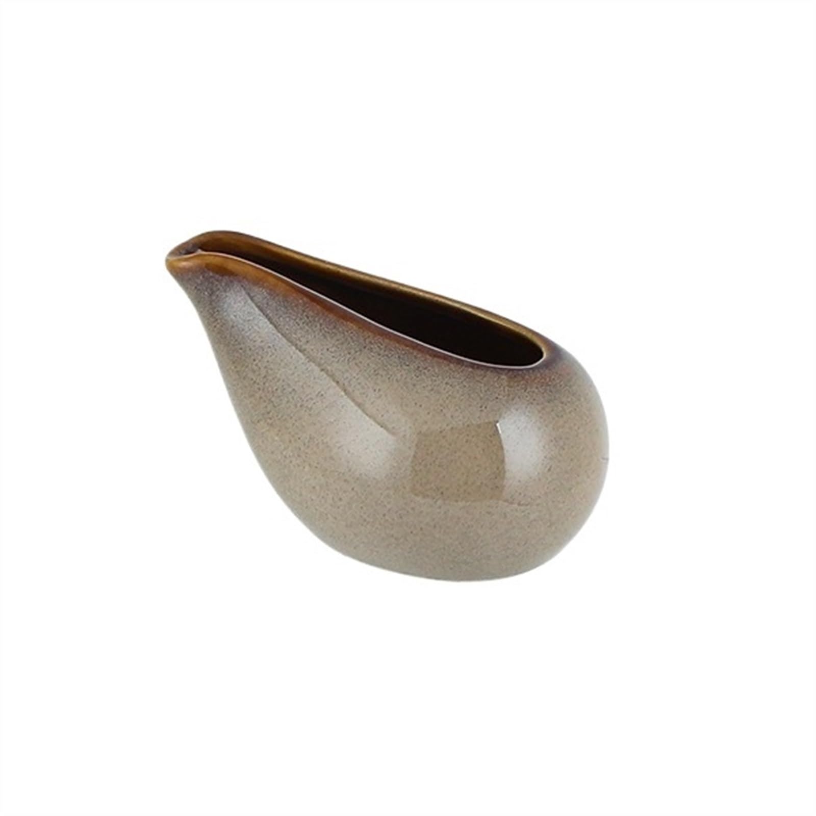 Mini saucière en céramique jaune de 3,4 oz pour lait et café