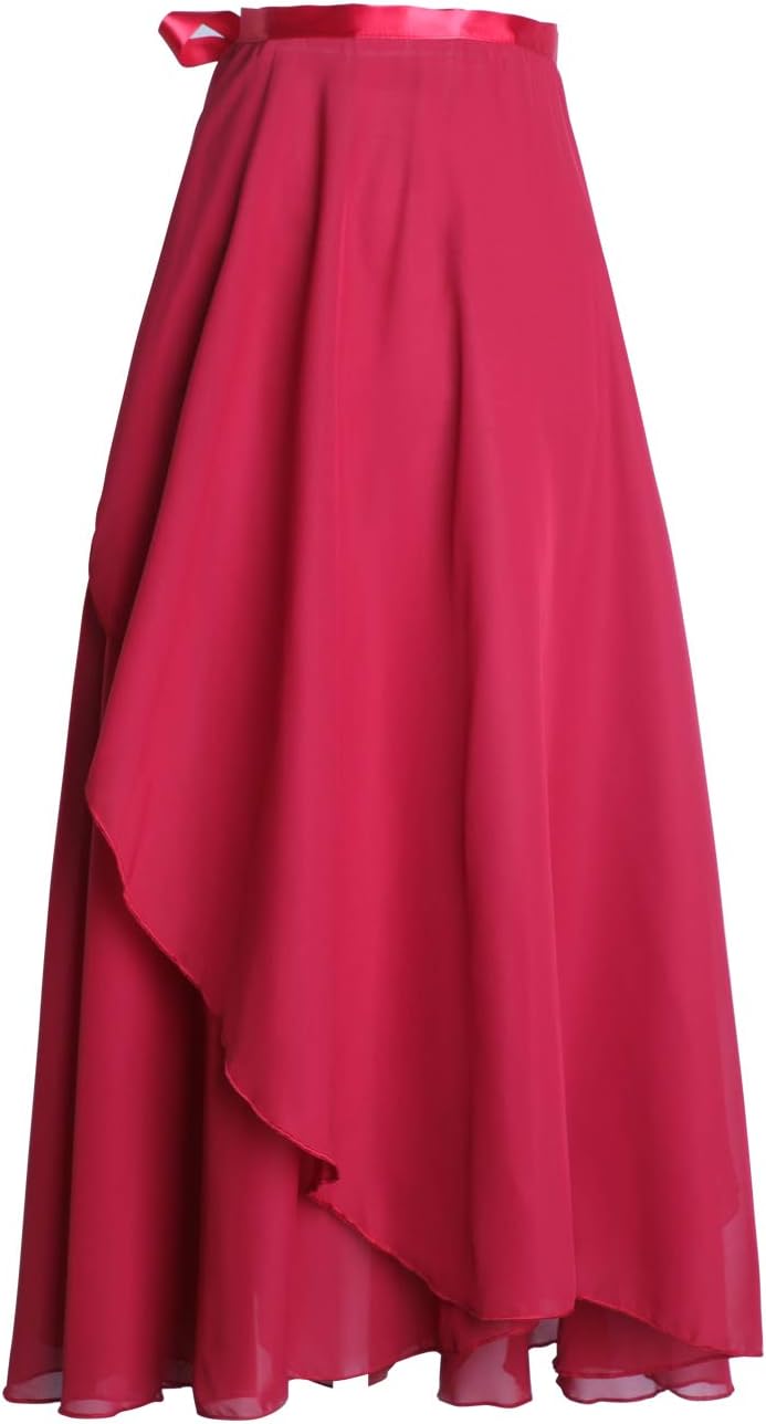 Women Ballet Wrap Skirt Long Sheer Dance Skirts - Image 2