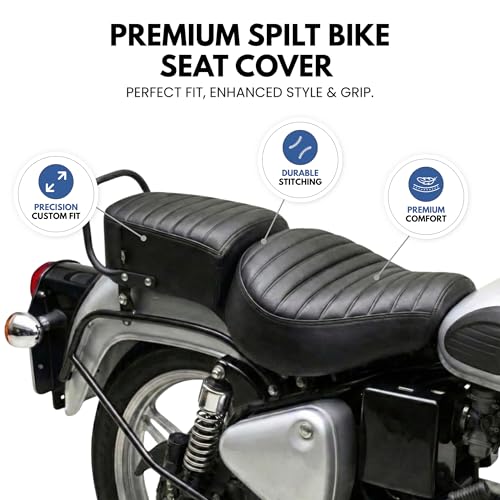 Image of Neodrift Premium Bike Seat Cover for RE Classic Reborn 350 /650 (All Black)