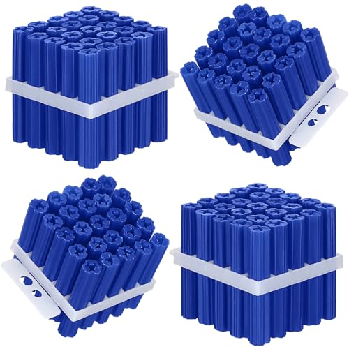 Lineshading 100 Pcs Anchors,5/16" X 2" for #14 or 1/4 Lag Screw,Blue