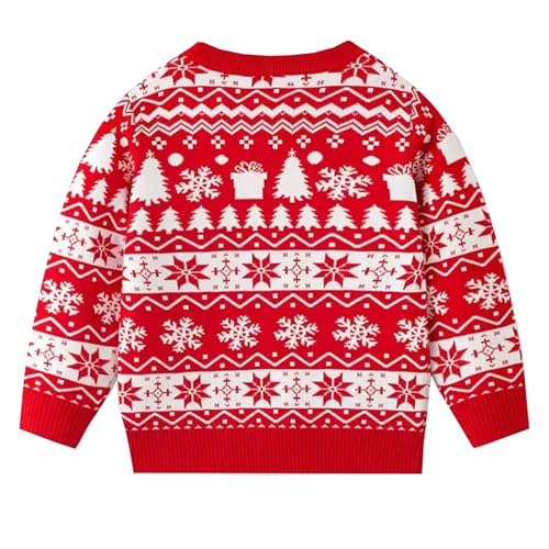 Image of Ugly Christmas Sweater for Girls Funny Xmas Knit Pullover Shirts Kids Child Holiday Jumper Tops Outfit 2-14 Years