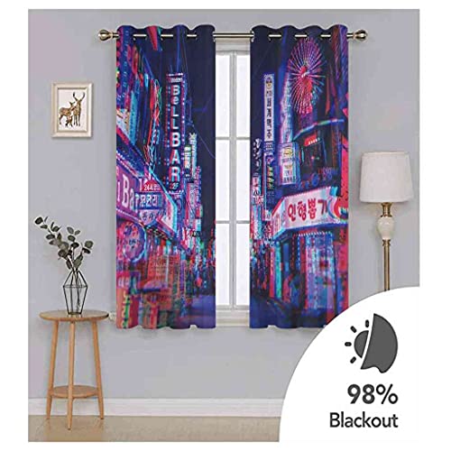 Rideaux à oeillets 100% polyester occultant et isolant pour chambre