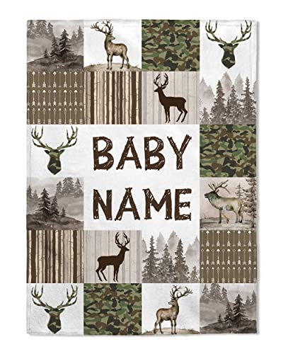 FLOCHIL Personalized Baby Blanket for Boys, Custom Baby Blanket with
