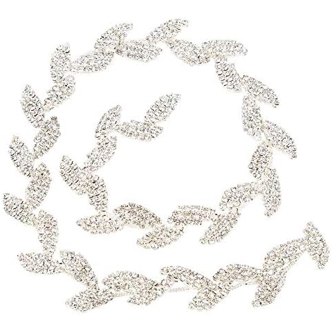 1 yard x 1,5 cm Diamant Rolle Strass Band Baum Blatt Design AAA Diamant Wrap Roll Dekoration Cover