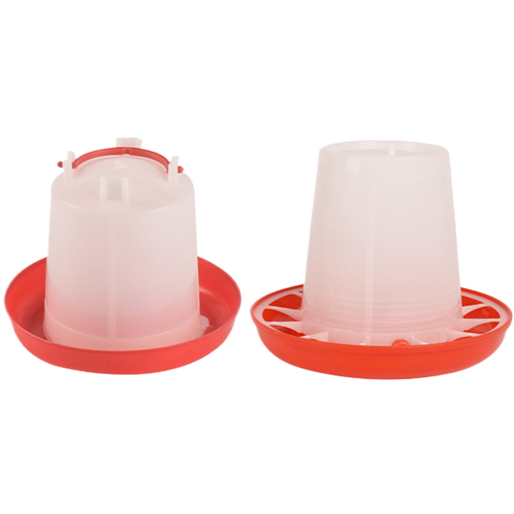 Küken-Futter- und Tränke-Set, 1 l und 1 kg, Baby-Küken-Futter- Tränke-Set mit Tablett, automatisch waschbar, wiederverwendbar, Baby-Hühnerzubehör aus Kunststoff, für den Innenbereich