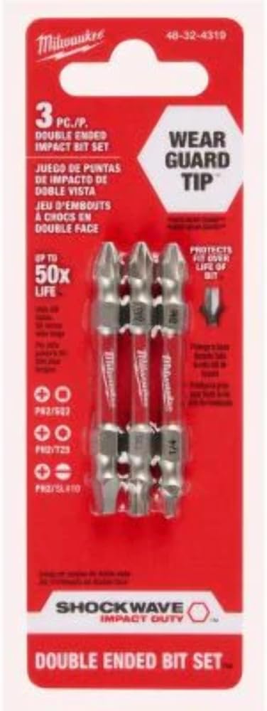 Milwaukee Electric - Shockwave Impact Duty. PH2/SQ2/T25 Double Ended BI