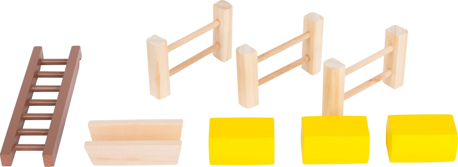 small foot company- Granja Woodfriends Hecha de Madera certificada FSC 100%, con Techo abatible Juguetes, Multicolor (small foot by Legler 11005) , color/modelo surtido