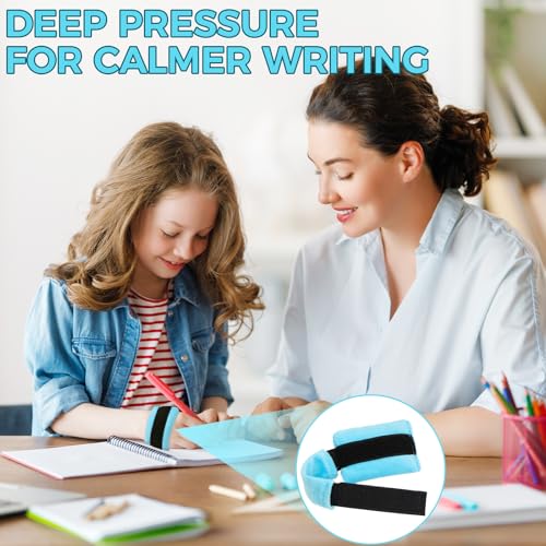 Two Pack Weighted Handwriting Aid for Children with SPD ADHD, Autism and Special Needs, Sensory Hand Weight for Kids Writing Aid,Hand, Deep Pressure Input for Hand Tremors and Fine Motor Skills - Image 3
