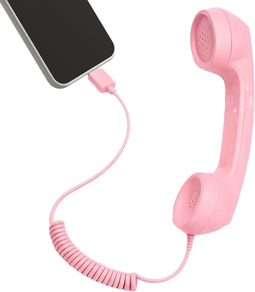 Phone Receiver for Cell Phone Plug in Handheld Answering Machine
