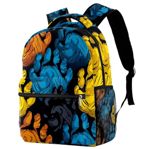 Sac à dos de voyage compact avec filet latéral multicolore