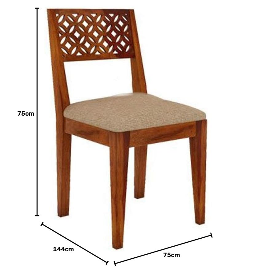 Image of Sheesham Wood Dining Table 6 Seater with Bench for Dining Room in Honey Finish
