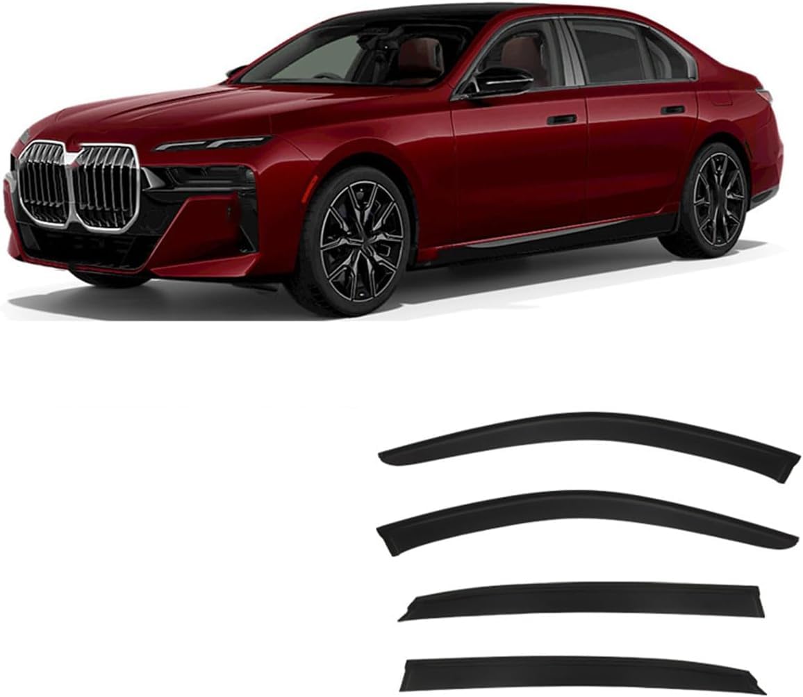 Acwyahso Normal Rain Guards Wind Deflectors For Bmw I7 Mk7-G70 2023+, 4Pcs Vent Visors, Allows Fresh Air & Keeps Rain Out, No-Drill Install