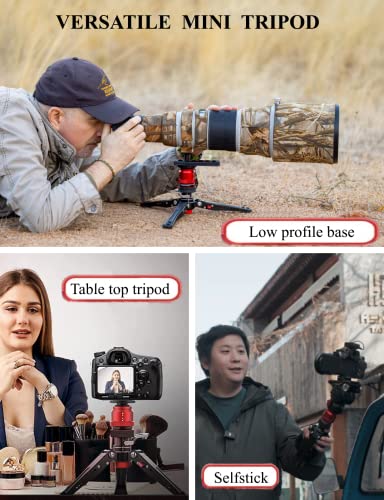 IFOOTAGE Mini Tripod for Camera Professional Tabletop Small Tripod with Pedal for Photography DesktopTripod Max Load up to 17.64 lbs - Image 3