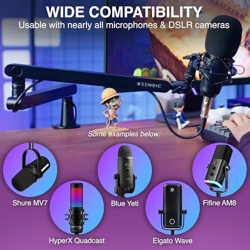 SA-30 LP Low Profile Microphone Boom Arm, 360° Rotatable Mic Stand, Low Profile Microphone arm for streaming with Cable Management, Professional Mic Arm, Mic Boom Arm Black - Image 4