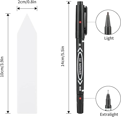 Miniatura 2 de KINGLAKE GARDEN 600 etiquetas de plástico de 4 pulgadas para plantas de jardín, etiquetas de jardinería vegetal, etiquetas de jardín de plástico