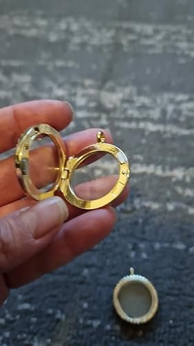 WANDIC Foto bedels, set van 4 mat roestvrij staal rond geheugen medaillon hanger bruids bruiloft boeket bedels voor foto of bruiloft, 25 mm
