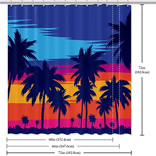 Rideau sans odeur de douche Coconut Tree Forest anti-bactérien - 7
