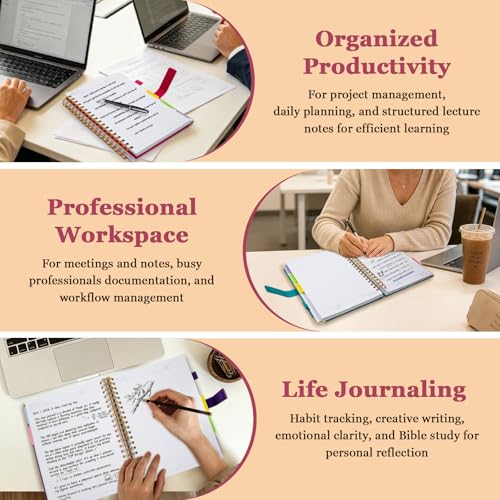 Carnet à spirale avec 5 intercalaires pour organiser efficacement vos cours et réunions - 7