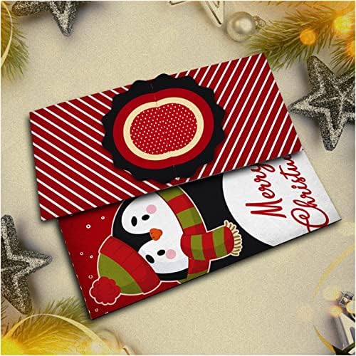 Giftinghouse 4/12/24 pcs of Christmas Money Wallets for Cash Gifts - Greeting Cards Pack envelopes - Cash Gifts for Xmas Luxury, eco-Friendly for Family, Friends. (12)