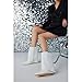 Putu Women's Fold Over Mid Calf Wedge Boots Fashion Shark Boots White 7.5