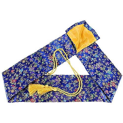 SOFIALXC Bolsa De Espada De Seda Samurai Katana Wakizashi Tanto Cubierta De La Espada Bolsa De Transporte con Borla Dorada,J