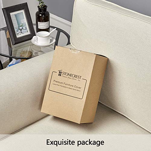 Image of STONECREST Recliner Chair Cover, Sherpa Slipcover, Stay in Place (DKGrey, 23 inch Regular Recliner)