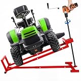 Lawn Mower Lift,Lawn Mower Jack Lift for Riding Mowers,Easy to Install, Safe and Stable.Riding Mower Lift with telescoping Feature Holds up to 1400 lbs, Rust-Resistant Finish. (Matte Red)