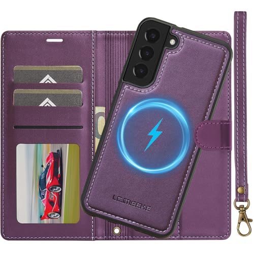 Samsung S21 Plus Étui Protection Magnétique Amovible Violet 5G