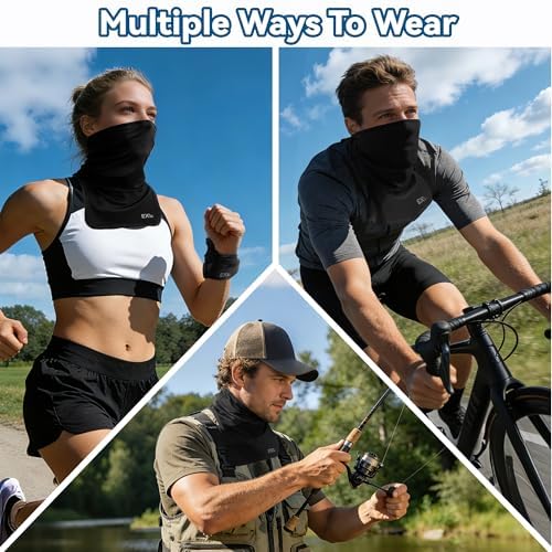 SNSUSK UPF 50+ Breathable Neck Gaiter, Adjustable Quick Dry Neck Gaiters for Men & Women Sun Protection Face Mask for Fishing - 5