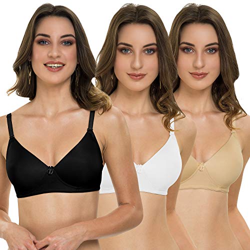 Image of Tweens - Heavily Padded Semi Push-Up Bra - Polyamide Fabric - 3 /4th Coverage, Wireless, Multiway Straps, Seamless - Everyday T-Shirt Bra