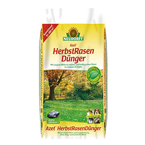 Neudorff Azet Herbstrasendünger 20 kg - Lawn Fertilizer with Instant Effect in Autumn and Long-Term Effects for the Spring