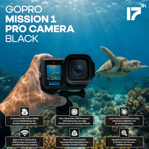 GoPro Mission 1 Pro Video Action Camera 8K 50MP, (Black) Battery Bundle Kit - image 4