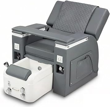 Professional Pedicure Chair-Electric Nail Recliner-Foot Care Chair, Massage Chair with Led Lighting and Drainage Pump Foot Bath Sofa Recliner Pedicure Chair