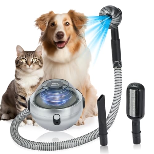 SHA GANG Dog Cordless Portable Grooming Vacuum Kit 10000Pa Powerful Suction 99% Pet Hair Pet groomer Cordless New Circular Shape of Dust Cup Low Noise Easy Clean for Dogs & Cats