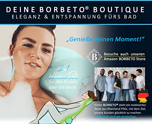 BORBETO® Serenity Ontspanningsset, 2-in-1, ontlast de wervelkolom voor 100% ontspanning, exclusieve, zachte en duurzame merkstof, badkussen + rugrol - Image 8