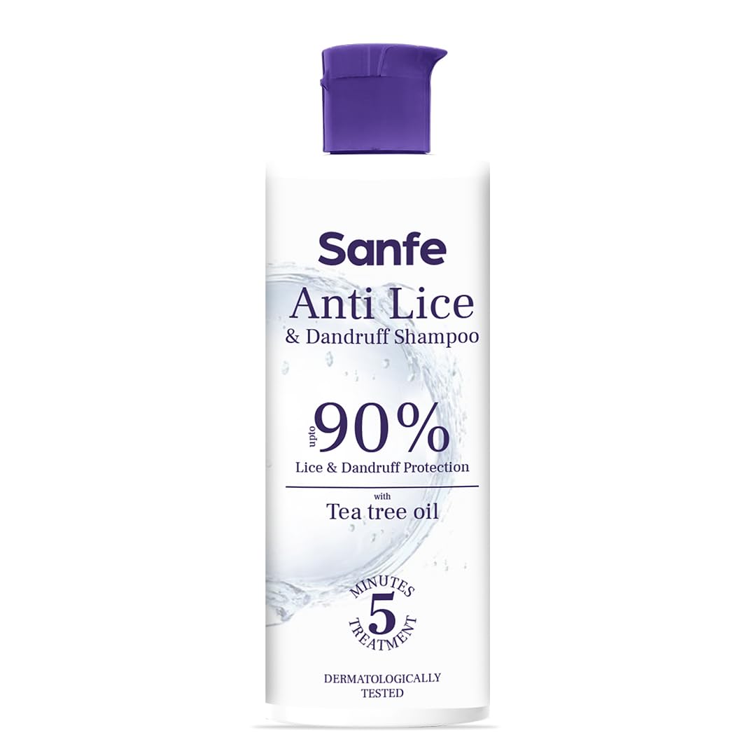 Sanfe anti lice & dandruff shampoo | lice shampoo | kills super lice | detects & prevents infestation | no parabens, sulfates or dyes | with tea tree oil & eucalyptus | for kids & adults-picture-32