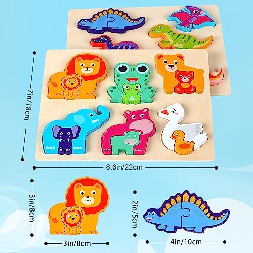 BBLIKE Wooden Puzzles Toy for Kids, Animal Travel Puzzles, Educational Learning Games for 3 4 5 Year Olds Kids, Birthday Gift for Boys Girls (Animals) 2 517bEW3T TL. AC