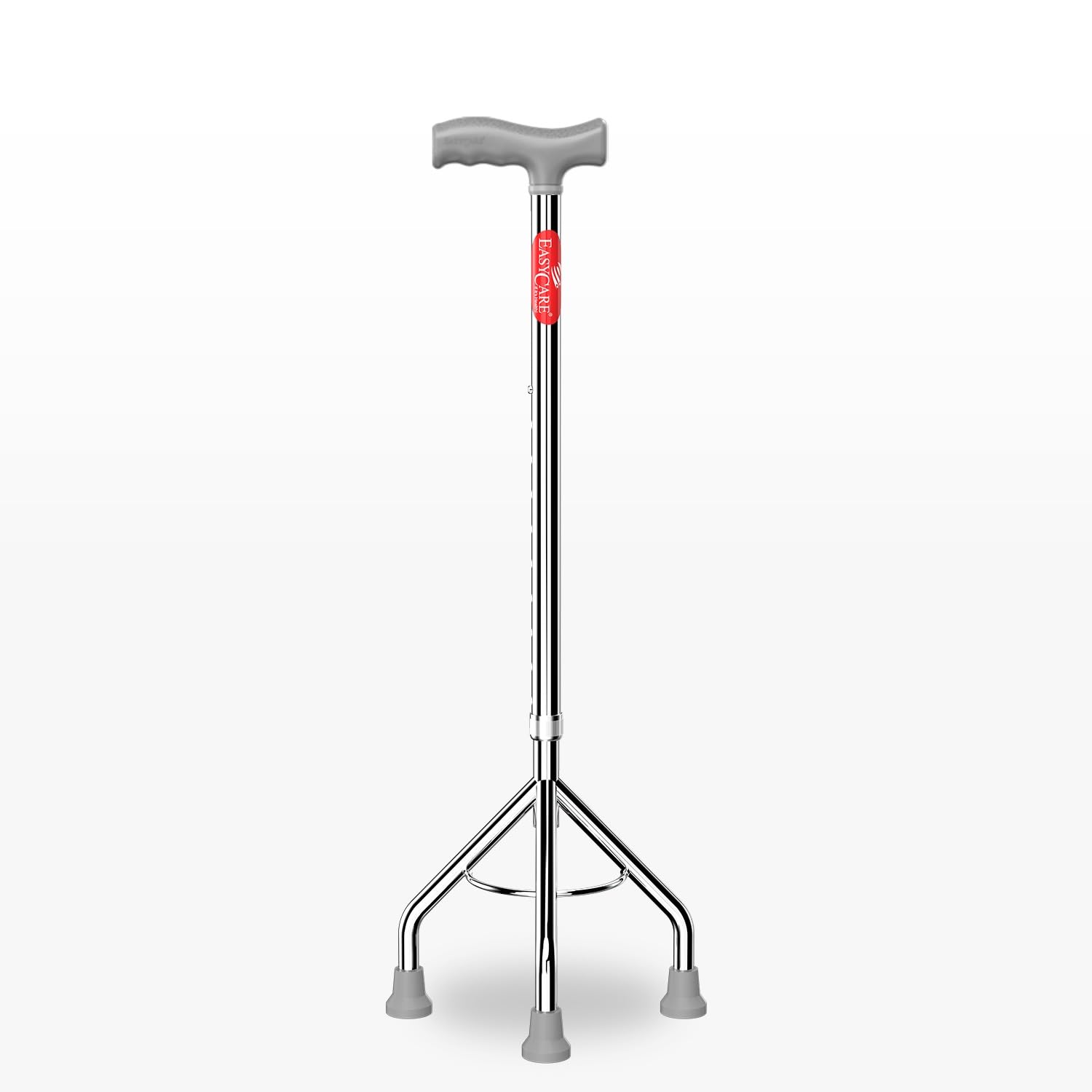 EASYCARE Walking Stick | Lightweight Aluminium with 10 Height Levels Adjustable | Ergonomic Handle, Anti-Slip Base | Support for Old Age Seniors, Men, Women & Patients (High Rise 3 Legs)-image-33
