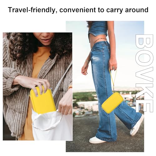 BOVKE Diabetic Supplies Travel Case, Storage Carrying Bag for Diabetes Testing Kit, Blood Glucose Monitor Meters, Test Strips, Medication, Lancets, Syringes and Other Diabetic Supplies, Yellow