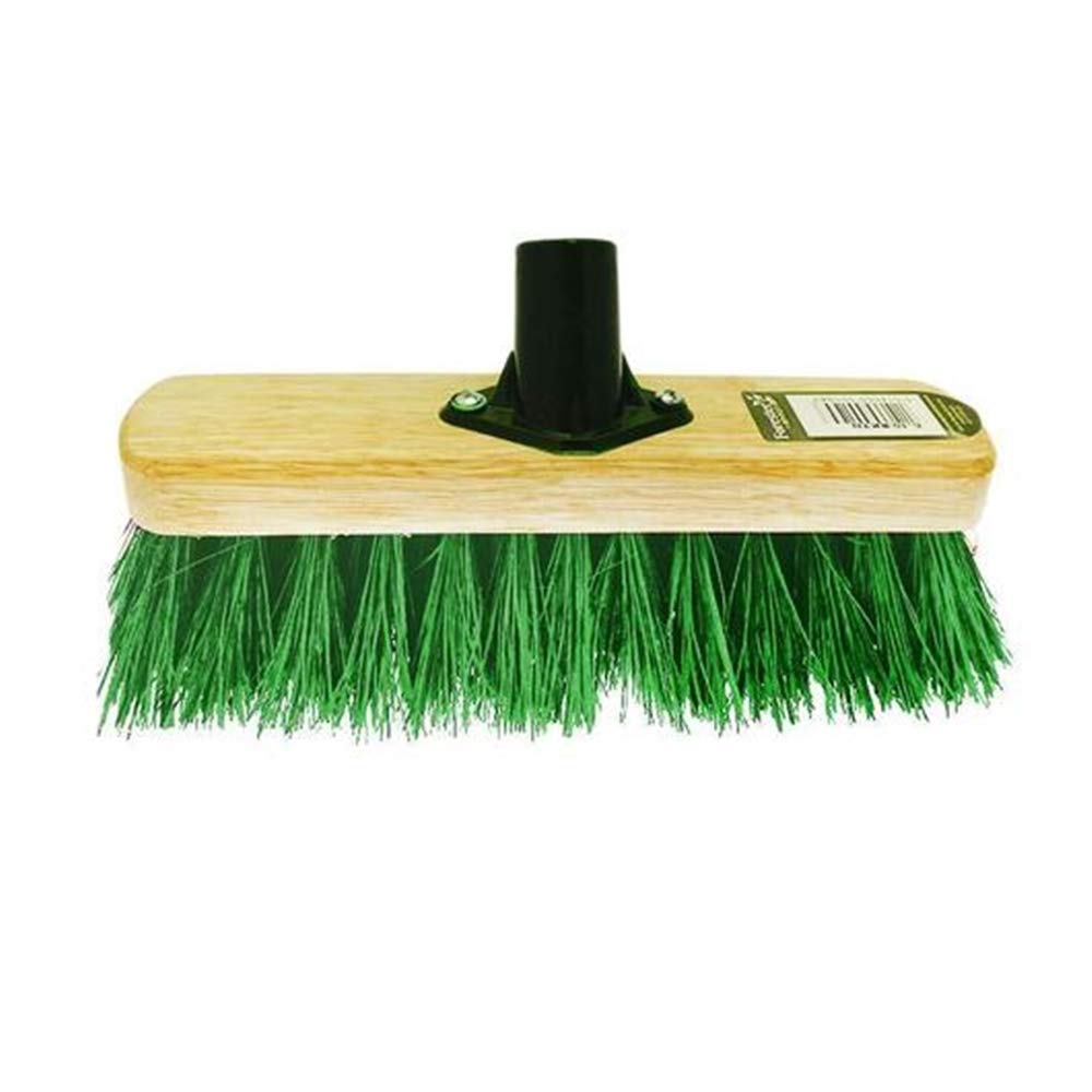 Heavy Duty Green PVC Bristle Brush Head Outdoor Sweeping Scrub Brush Stiff Broom Head - 12" Green PVC Bristle Brush Head