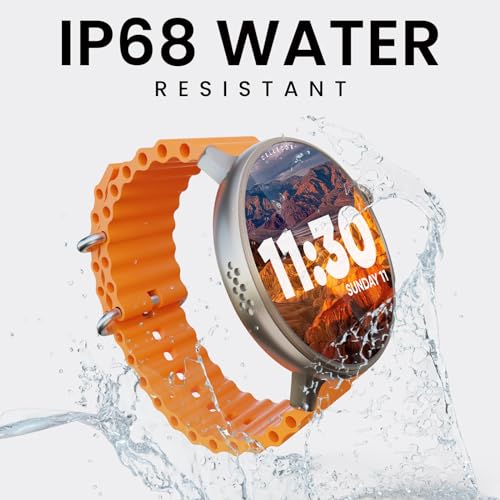 Image of CELLECOR A5 PRO DISC 1.52 inch HD Display- BT Calling Smartwatch, 500 NITS, AI Voice Assistant, with 120+ Sports Modes, SpO2, HR, IP68, Camera Control - Golden /Orange
