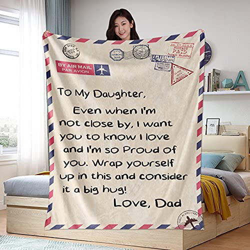 Best To My Daughter Blanket From Dad Handcrafted With Love