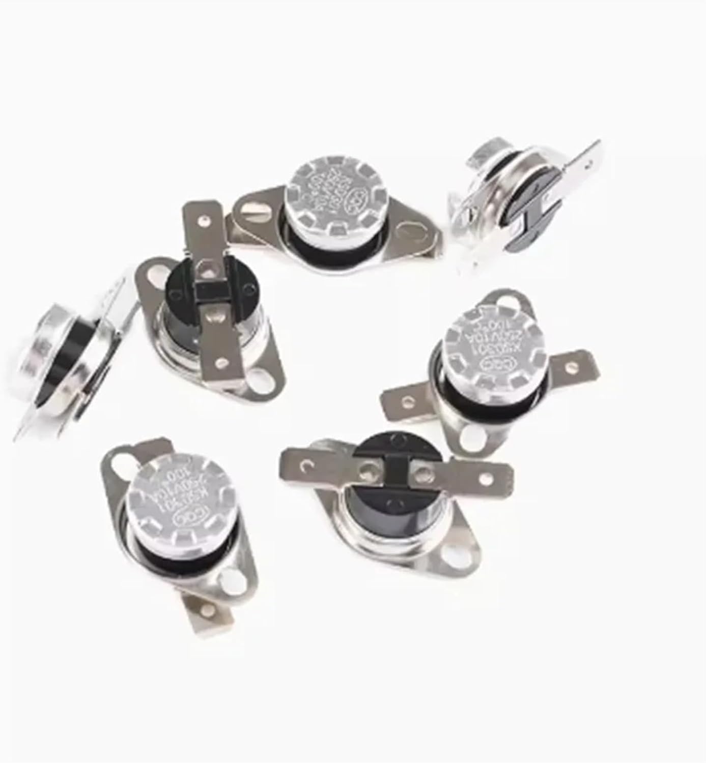 Bimetal Temperature Control Switch, KSD301, 250V 10A, 40-130°C Range, Thermal Thermostat (80C Normal Closed)