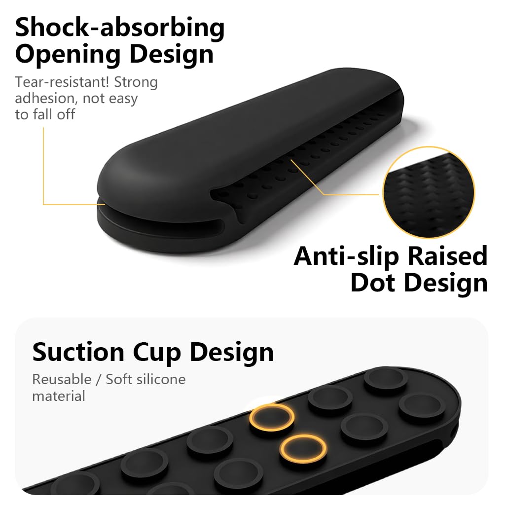 ZORBES® Silicone Tablet Holder Hand Grip, Dual Row Strong Suction Cup Silicone E-Reader Back Grip Holder, Anti-Slip One-Hand Holder for Tablet, Kindle & E-Book Readers, 14.5x17.5cm 1