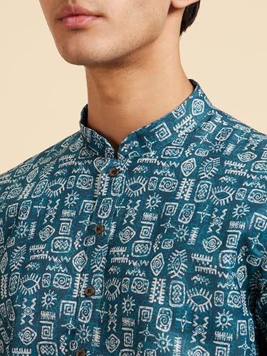 Image of DIWAS BY MANYAVAR Men's Cotton Blend Printed Kurta (1pc)